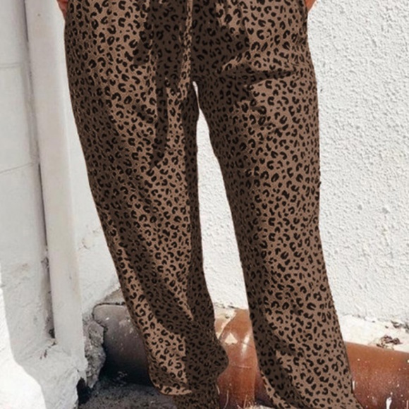 Brown leopard joggers - Picture 2 of 4